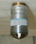 Microscope Lens Leitz Wetzlar Germany 519693/ 160/- Npl Fluotar 50/1.00 Oel. Fixed Price $175.00.
