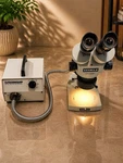 Meiji EMZ-5 Stereo Zoom Microscope W/p Stand W/techniquip Fiber Optic Light Ring. Fixed Price $699.00.