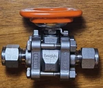 Swagelok Stainless Steel 3-PIECE 60 Series Ball Valve, 3/8" Tube, SS-62TS6-JK. Fixed Price $100.00.