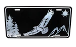 American Bald Eagle Black Brushed Metal Novelty Car License Plate Auto Tag. Fixed Price $15.93.