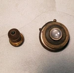 Antique Ernst Leitz Brass Objective 10X Microscope Lens + Condenser-unmarked. Fixed Price $72.00.