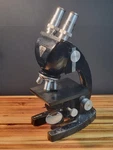 Vintage Bausch Lomb Microscope Dual Eyepiece Objectives 1920'S? 16033-443. Fixed Price $45.00.
