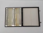 56 Blank Frosted Edge Glass Slides 3 Prepared Female Research Microscope 1949. Fixed Price $18.99.
