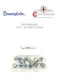QTY:4 New Swagelok, P.n.: SS-400-3-2TMT, 1/4 Tube X 1/8 Mnpt Tee. Fixed Price $95.00.
