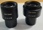Pair Carl Zeiss Pl 10X/18 Microscope Eyepieces 444131 444132 Genuine Oem. Fixed Price $250.00.