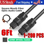 6FT Digital Fiber Audio Cable Cord Optical Toslink For Tv Dvd Amp Usa Lot. Fixed Price $46.39.