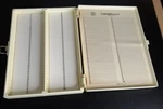 Fisher Brand Off-white Plastic Microscope Slide Case 100 Slots. Fixed Price $19.99.