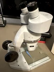 Vtg American Optical Spencer Stereoscopic Microscope W/ Objectives Light-box. Fixed Price $251.10.