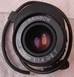 Rainbow Lens G25MM 1:1.4 G-ii 1". Fixed Price $99.99.