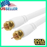 Long F-type Coaxial Cable 75 100 Feet A/v Satellite Cord Antenna Wire White. Fixed Price $29.49.