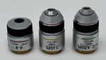 Olympus Microscope Objective Lens Set A4, A10PL, A20PL - Free Domestic Shipping. Fixed Price $125.00.