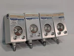 (4) Chemetron O.n.t. Patient Regu-gage Section Regulator Devices W/ Vacuum Gauge. Fixed Price $79.99.