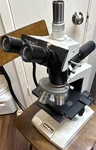 Meiji Trinocular Upright Compound Laboratory Microscope With Multiple Objectives. Fixed Price $299.99.
