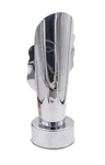 Helen Dryden 1935 Art Deco Stylized Table Desk Masque Lamp In Chromed Steel. Fixed Price $1598.00.