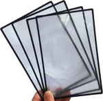 4PCS Page Magnifier For Reading, 3X Magnifying Lens Sheet/bookmark Flat. Fixed Price $16.95.