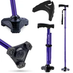 Hurrycane Freedom Edition Adjustable Folding Purple Support Cane-free Ship. Fixed Price $35.43.