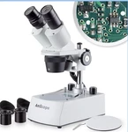 Amscope SE306R-P-LED Forward Binocular Stereo Microscope, 20X-40X Magnification. Fixed Price $140.00.