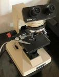 Nikon Alphaphot Ys Binocular Stereo Biological Microscope W/ 4 E-plan Objectives. Fixed Price $799.00.