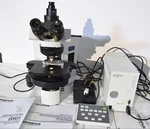 Olympus BX61 Trinocular Motorized Lab Microscope With 3 Objectives & Controller. Fixed Price $7399.99.