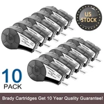 10PK For Brady BMP21-PLUS M21-500-595-WT Label Cartridge Black/white 1/2" X 21'. Fixed Price $87.99.