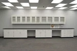 Chemical Resistant Cabinets 22' Base 17' Upper/ Case Work Stock /E1-059. Fixed Price $12405.00.
