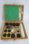 Olympus Microscope Objective Set (100, 40, 20, 10) & Lenses 3 Bulbs Case Full. Fixed Price $695.00.