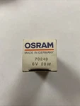 Osram 70249 Flat Filament Microscope Lamp Bulb 6V 20W For Wild M20. Fixed Price $25.00.