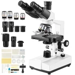 Lab Compound Trinocular Microscope 40X-5000X Two-layer 3D Mechanical Stage Led. Fixed Price $189.99.