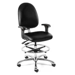 Bevco 9551L-S-BKV-3850S/5-A5 Drafting CHAIR,56 H,silver 415Y48. Fixed Price $723.96.