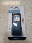 Carson Minibrite 5X Pocket Magnifier With Built-in Led Light And Sliding Case. Fixed Price $10.00.