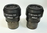Nikon C-W10X/22 Eyepieces 30MM For Stereozoom Of Biological Microscope. Fixed Price $109.00.