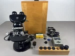 Carl Zeiss Binocular Microscope With Box Transformer, 10X, 40X, 100X, Large Lot. Fixed Price $295.00.
