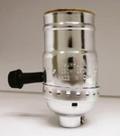 20 Nickel Light Bulb Socket 110V Electrolier American De Rosa On Off Knob. Fixed Price $30.99.