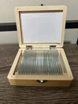 Amscope 25 Prepared Microscope Glass Slides With Wooden Box Specimens Microbio. Fixed Price $10.00.
