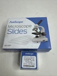 Amscope Microscope Slides BS-50P & Cover Glass 22MM X 100PCS. Fixed Price $11.04.
