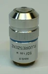 Leitz Wetzlar 50X/1.00 160/0.17 Fluoreszenz Water Immersion Microscope Objective. Fixed Price $1400.00.