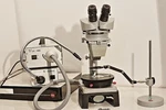 Leitz Stereo Microscope Model Rs With Unique Polarized Light Accessories. Fixed Price $2875.00.