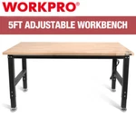 Workpro 60" Workbench Adjustable Height 2000LBS Load Rubber Wood Top. Fixed Price $254.99.