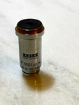 Vintage Carl Zeiss F 100/1.25 1,25 Oil Microscope Lens Objective 46 19 05-9901. Fixed Price $50.99.