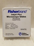 Fisherbrand Inkjet Plus Microscope Slides 22-042-924 White Precleaned Clipped. Fixed Price $29.99.