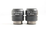 Pair Nikon C-W10XB/22 Stereo Microscope Eyepiece #5342. Fixed Price $245.70.