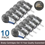 10PK For Brady BMP21-PLUS M21-750-595 Vinyl Label Cartridge Black/white 3/4"X21'. Fixed Price $86.99.