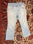 Levi 1850 San Francisco Heritage Orange Tab Wide Leg Jeans Light Wash. Fixed Price $27.00.