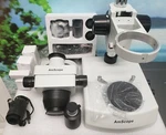 Amscope 3.5X-90X Jewelry Gem Stereo Microscope + Dual Halogen 3MP Usb Camera. Fixed Price $1495.00.