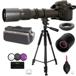 Telescope Telephoto Lens 500-1000MM +60" Tripod Xl Bag For Nikon D3400 D5600. Fixed Price $350.66.