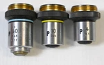 Lot Of 3 Nikon Series Microscope Objective Lenses 4X 10X And 40X. Fixed Price $75.00.