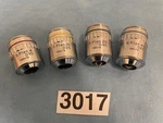 Set Of Four (4) Meiji Bd S. Plan 4X, 10X, 20X, 40X Microscope Objective Lens. Fixed Price $249.99.