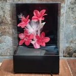 Vintage Fiber Optic Flower Lamp Night Light Music Box Plays Its Small World. Fixed Price $89.95.