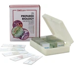 Amscope 25 Glass Prepared Zoological & Botanical Microscope Slides W Plastic Box. Fixed Price $16.99.