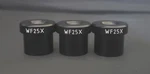 (3) Amscope Wf 25X Microscope Eyepiece 23MM *new*. Fixed Price $59.99.